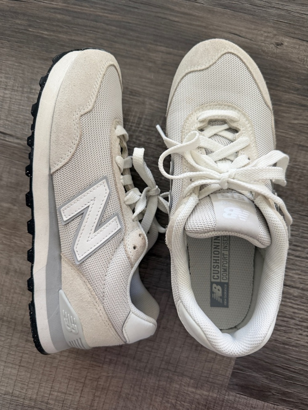 New Balance Off-White Mesh & Suede Casual Sneakers